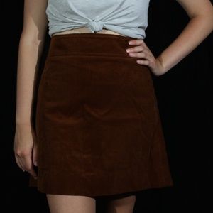 JCREW brown corduroy skirt